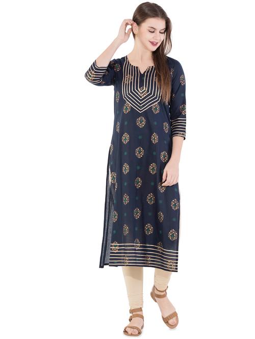floral printed straight kurta - 16194304 - Very Small Image - 1