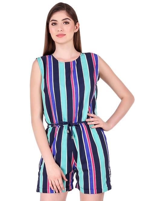tie knot striped romper - 16194365 - Very Small Image - 1