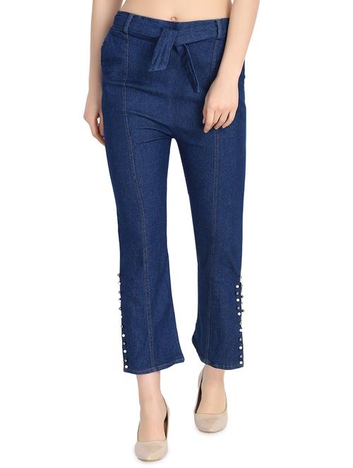 tie front embellished jean - 16194623 - Very Small Image - 1