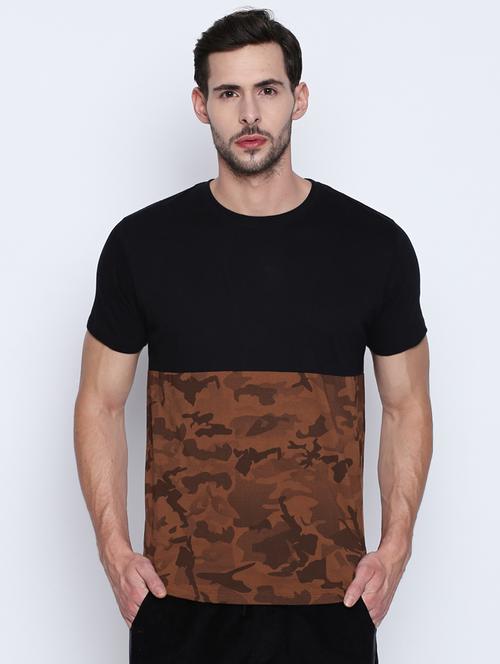 brown camouflage all over print t-shirt - 16194976 - Very Small Image - 1