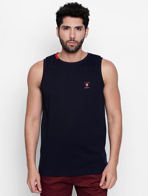 navy blue back print t-shirt - 16195162 - Very Small Image - 1