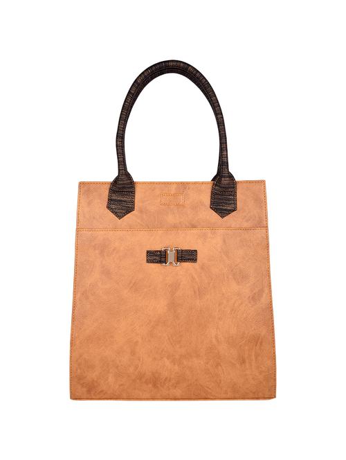 brown leatherette (pu) regular handbag - 16195262 - Very Small Image - 1