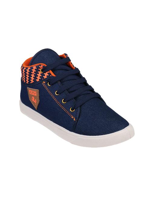 blue denim lace up sneakers - 16195425 - Very Small Image - 1