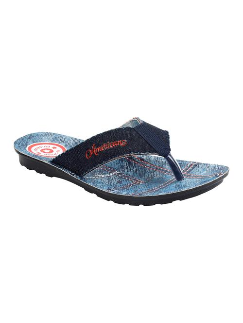 blue canvas toe separator slippers - 16195489 - Very Small Image - 1