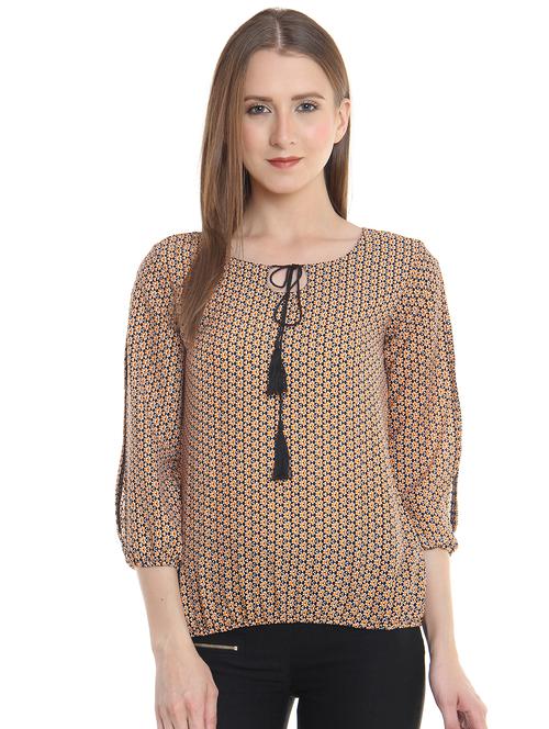 tassel detail tie up front top - 16195577 - Very Small Image - 1