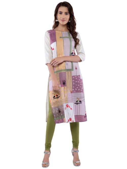 digital printed straight kurta - 16195609 - Very Small Image - 1