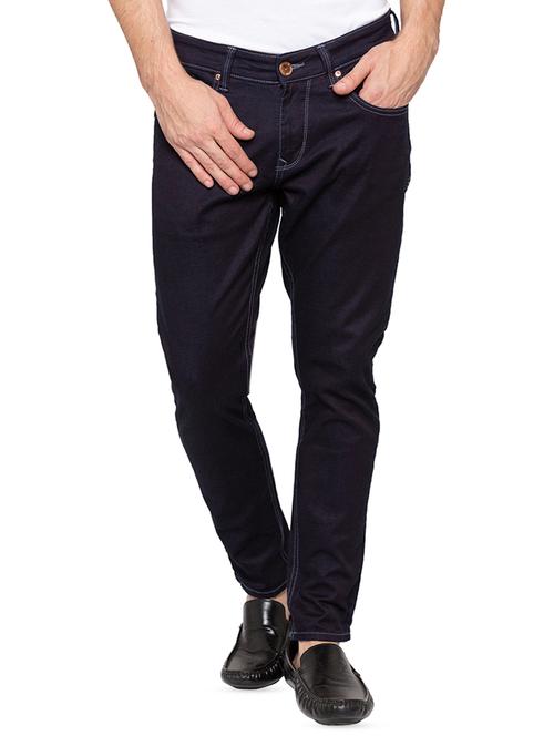 navy blue plain denim jeans - 16195818 - Very Small Image - 1
