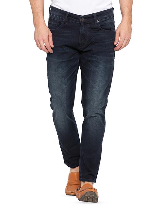 navy blue heavy washed jeans - 16195822 - Very Small Image - 1