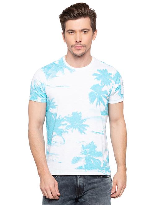 white tropical print tshirt - 16195847 - Very Small Image - 1