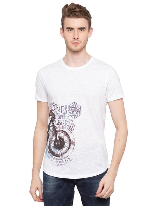 white front print t-shirt - 16195849 - Very Small Image - 1