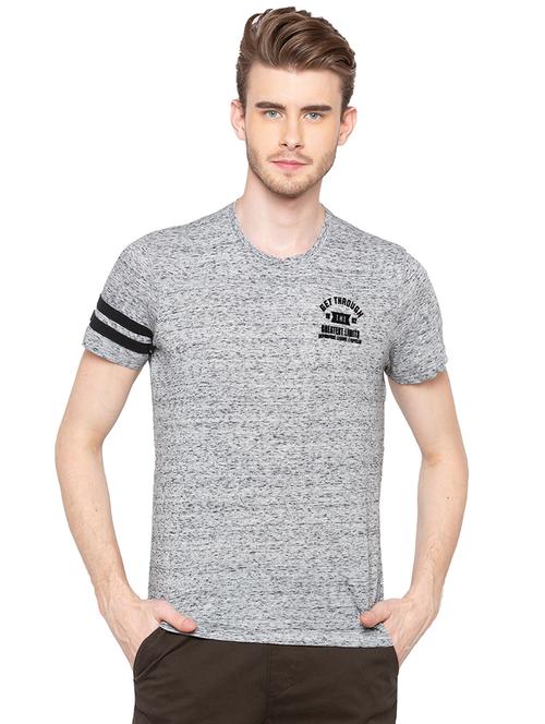 grey melange tshirt - 16195905 - Very Small Image - 1