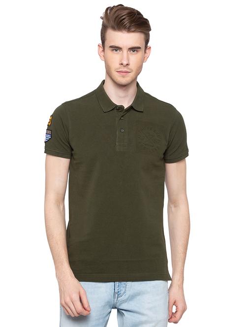 green solid polo tshirt - 16195930 - Very Small Image - 1