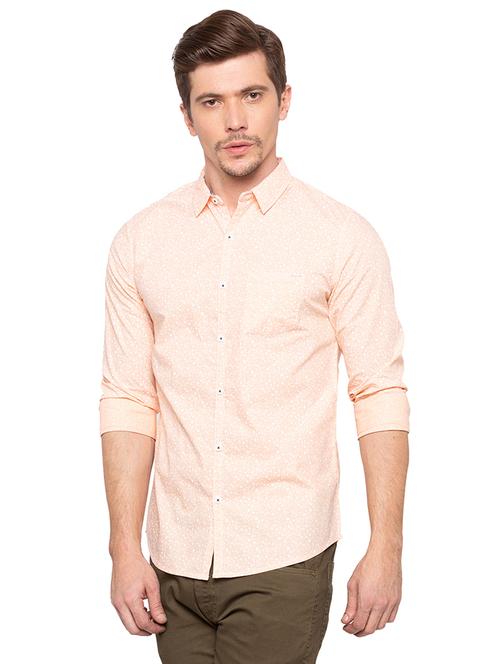 orange floral printed casual shirt - 16196393 - Very Small Image - 1