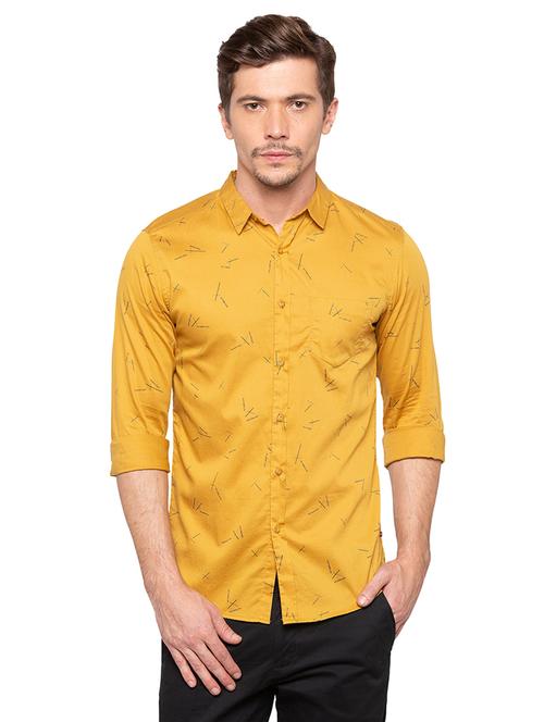 yellow printed casual shirt - 16196399 - Very Small Image - 1