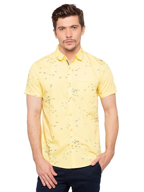yellow printed casual shirt - 16196412 - Very Small Image - 1