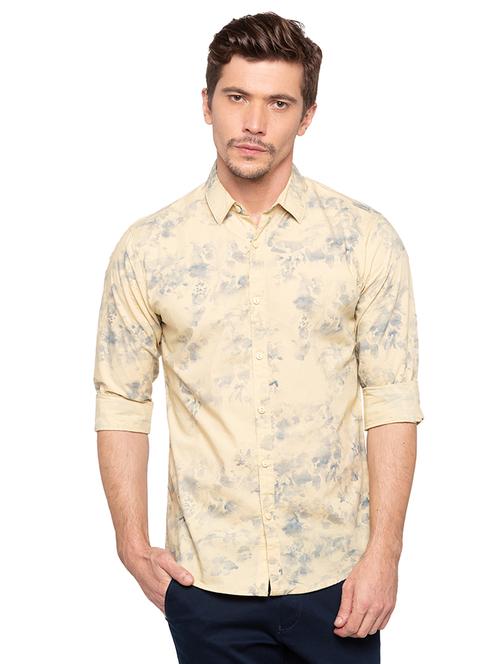 yellow printed casual shirt - 16196427 - Very Small Image - 1