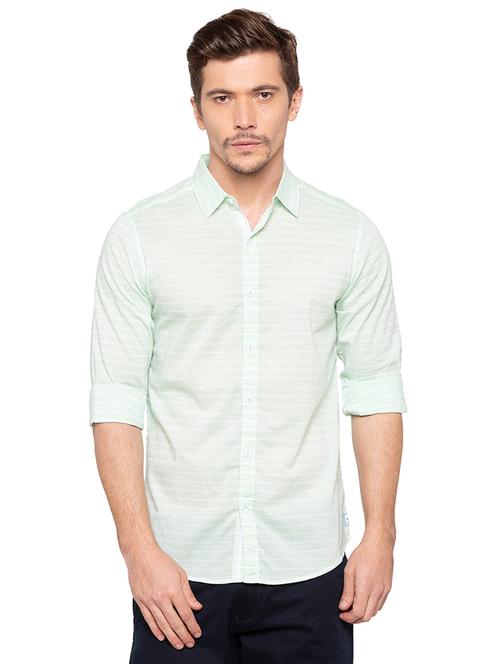 green striped casual shirt - 16196486 - Very Small Image - 1