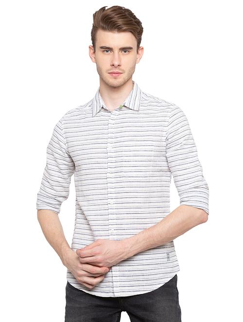 white striped casual shirt - 16196490 - Very Small Image - 1