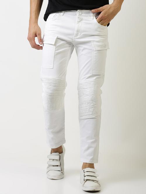 white solid chinos - 16196657 - Very Small Image - 1