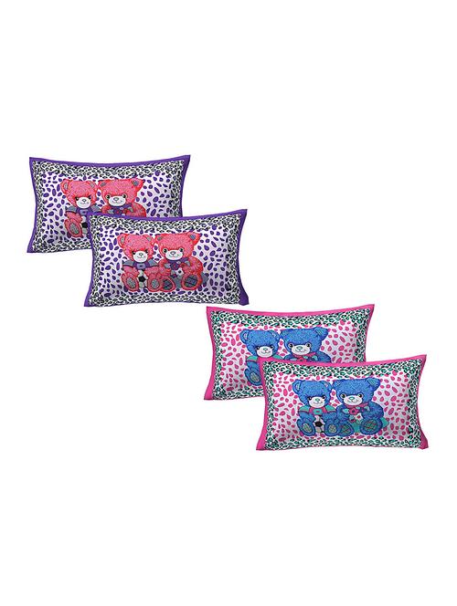 cotton multicolor pillow covers 2 sets (4 pieces)-17"x27" - 16197613 - Very Small Image - 1