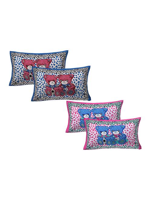 cotton multicolor pillow covers 2 sets (4 pieces)-17"x27" - 16197616 - Very Small Image - 1