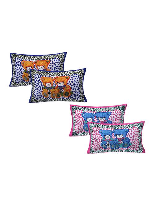 cotton multicolor pillow covers 2 sets (4 pieces)-17"x27" - 16197618 - Very Small Image - 1