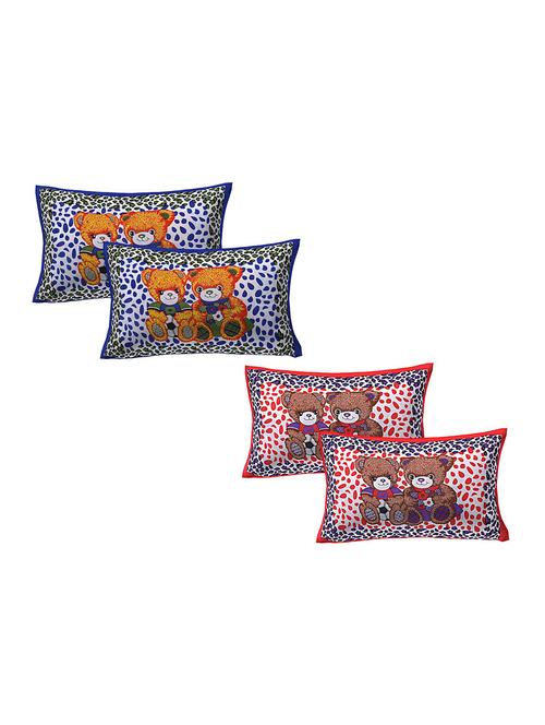 cotton multicolor pillow covers 2 sets (4 pieces)-17"x27" - 16197619 - Very Small Image - 1