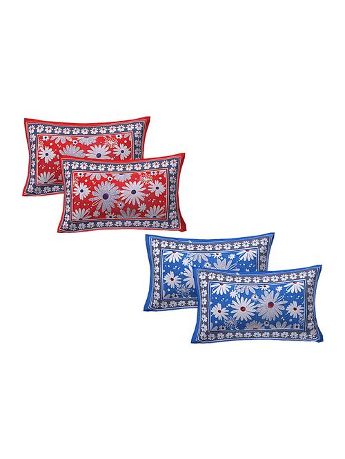 cotton multicolor pillow covers 2 sets (4 pieces)-17"x27" - 16197620 - Very Small Image - 1