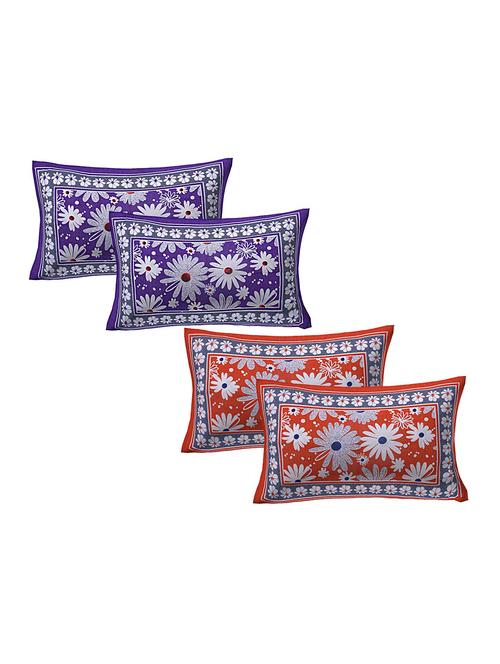 cotton multicolor pillow covers 2 sets (4 pieces)-17"x27" - 16197624 - Very Small Image - 1
