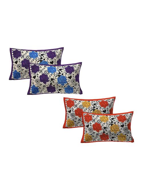 cotton multicolor pillow covers 2 sets (4 pieces)-17"x27" - 16197630 - Very Small Image - 1