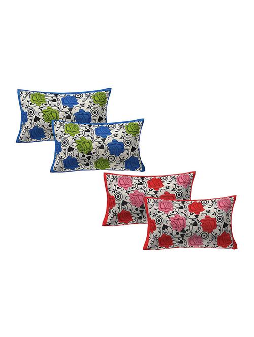 cotton multicolor pillow covers 2 sets (4 pieces)-17"x27" - 16197633 - Very Small Image - 1