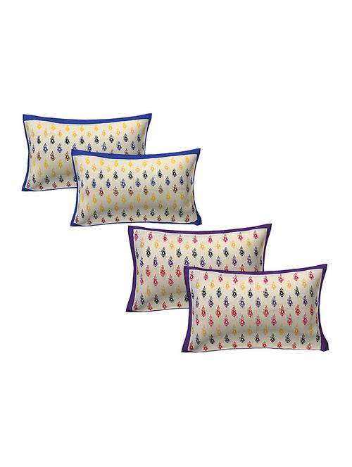 cotton multicolor pillow covers 2 sets (4 pieces)-17"x27" - 16197635 - Very Small Image - 1