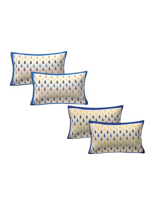 cotton multicolor pillow covers 2 sets (4 pieces)-17"x27" - 16197637 - Very Small Image - 1