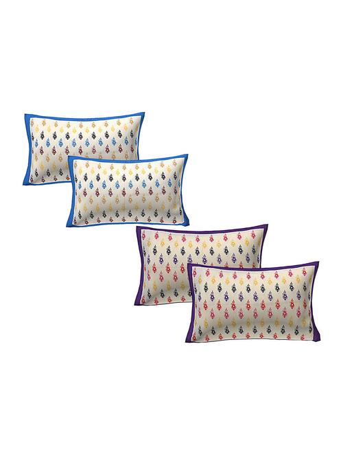 cotton multicolor pillow covers 2 sets (4 pieces)-17"x27" - 16197639 - Very Small Image - 1