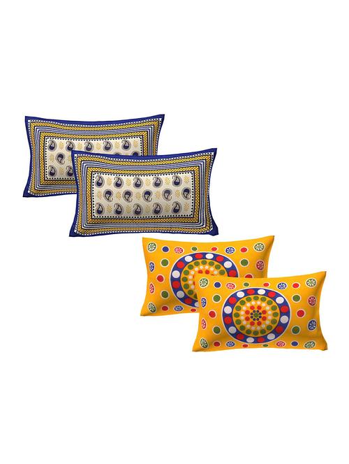 cotton multicolor pillow covers 2 sets (4 pieces)-17"x27" - 16197640 - Very Small Image - 1