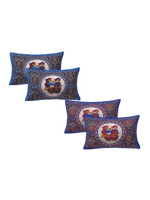 cotton multicolor pillow covers 2 sets (4 pieces)-17"x27" - 16197649 - Very Small Image - 1