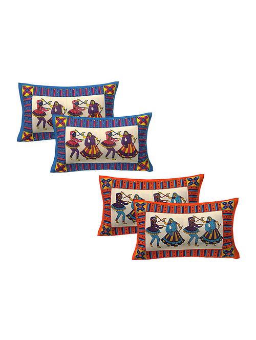 cotton multicolor pillow covers 2 sets (4 pieces)-17"x27" - 16197662 - Very Small Image - 1