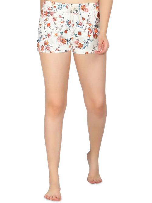 drawstring waist floral shorts - 16197685 - Very Small Image - 1