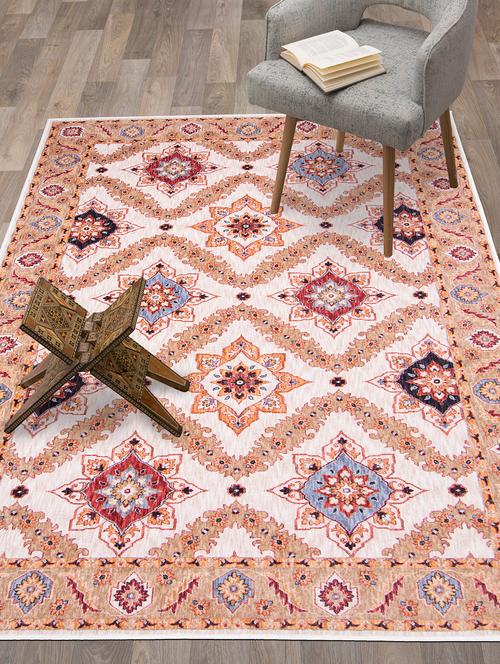 antique panel design anti-skid premium quality large size carpet (5 x 7 feet) - 16197816 - Very Small Image - 1