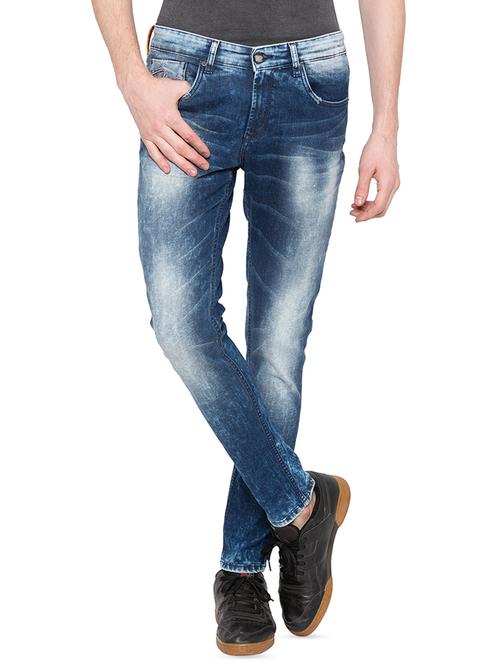 blue heavy washed denim jeans - 16197885 - Very Small Image - 1
