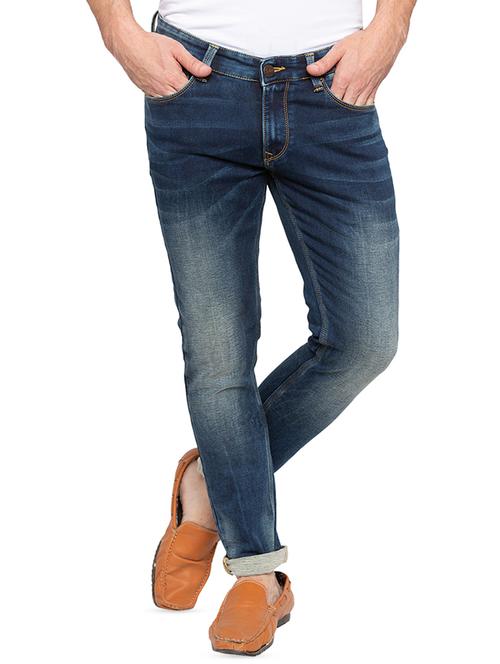 blue light washed denim jeans - 16197968 - Very Small Image - 1