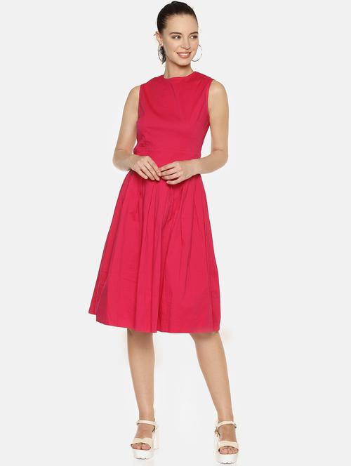 fuchsia pink flared dress - 16197997 - Very Small Image - 1