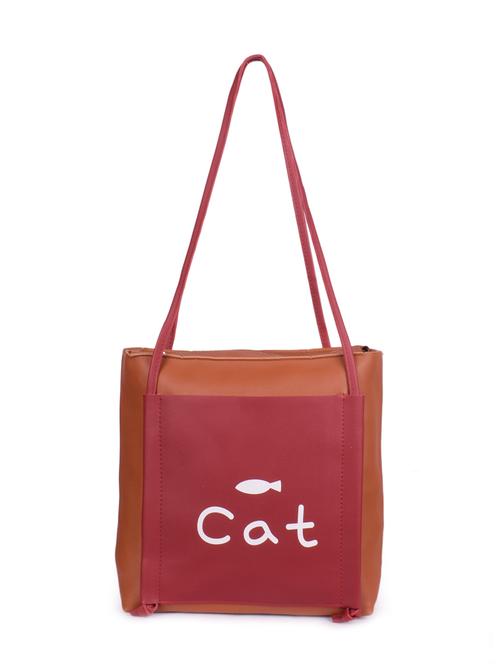 tan leatherette (pu) handbag - 16198596 - Very Small Image - 1