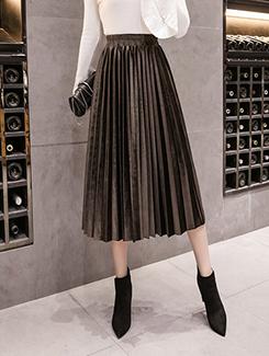 high rise accordion pleat skirt - 16198667 - Very Small Image - 1