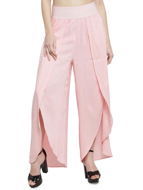 overlap front solid palazzo - 16199128 - Very Small Image - 1