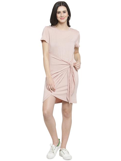 tie knot detail sheath dress - 16199163 - Very Small Image - 1