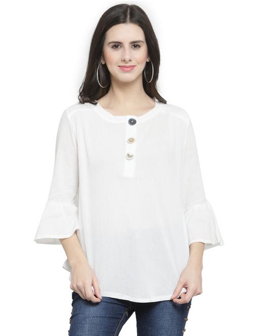 flute sleeve buttoned up top - 16199203 - Very Small Image - 1