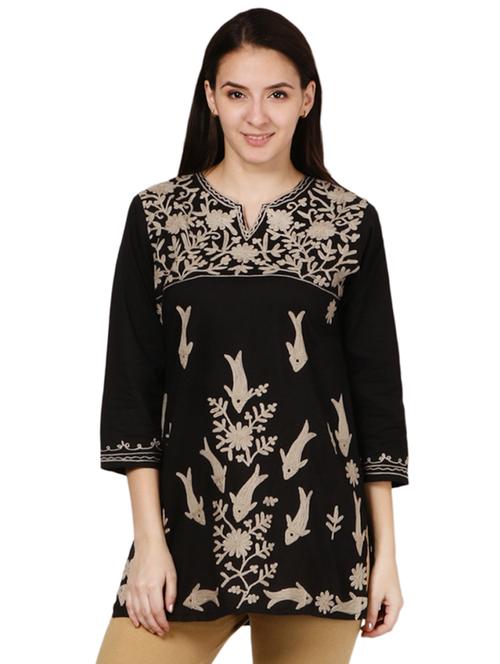 chikankari straight kurti - 16199313 - Very Small Image - 1