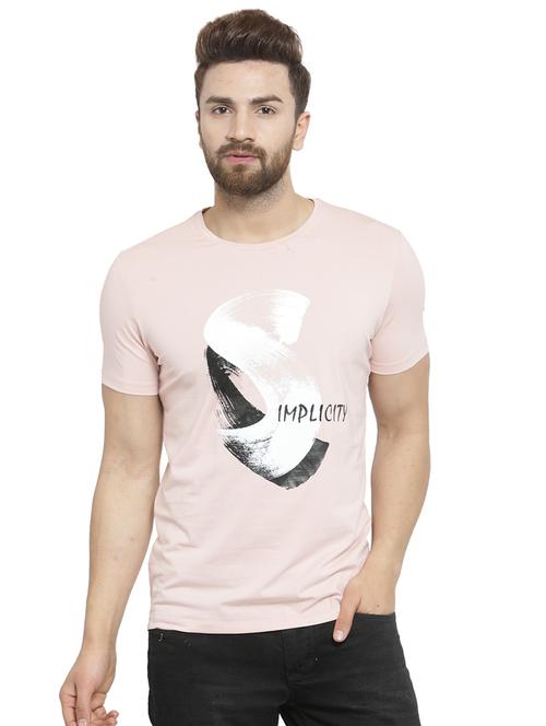 pink chest print t-shirt - 16199627 - Very Small Image - 1