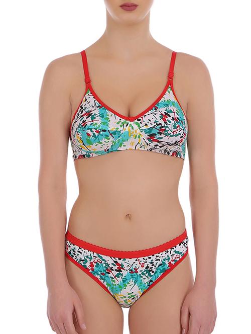contrast seam bra and panty set - 16200574 - Very Small Image - 1